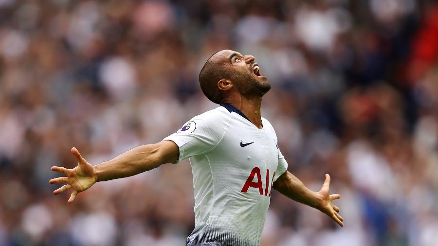 Lucas Moura comemora gol pelo Tottenham - Dan Istitene/Getty Image