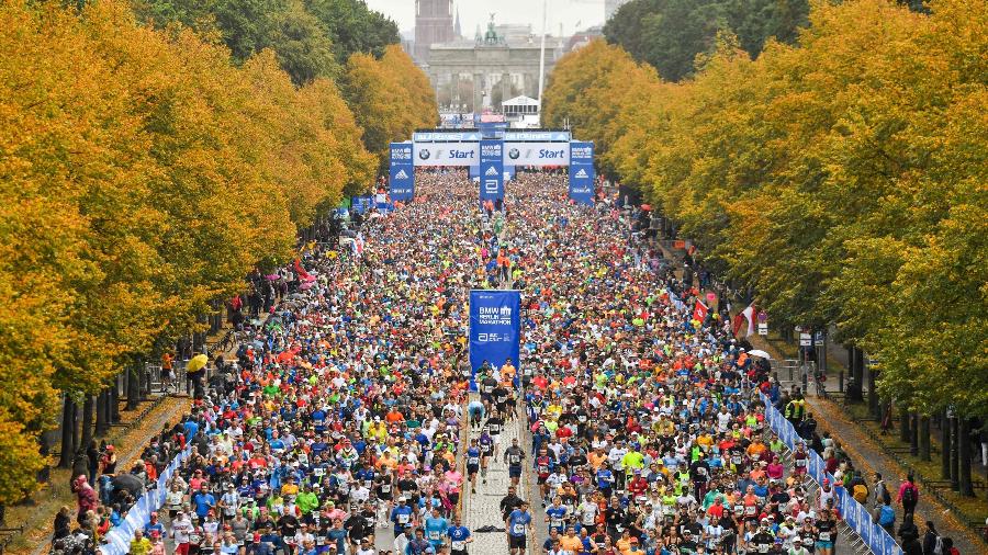 Maratona de Berlim realizada em setembro de 2019 - John MACDOUGALL / AFP