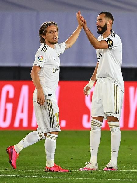 Luka Modric, durante partida do Real Madrid - GABRIEL BOUYS / AFP