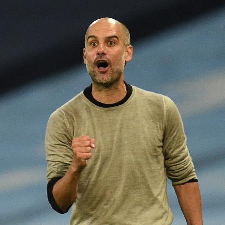 Pep Guardiola, durante partida entre Manchester City e Real Madrid - REUTERS/Oli Scarff 