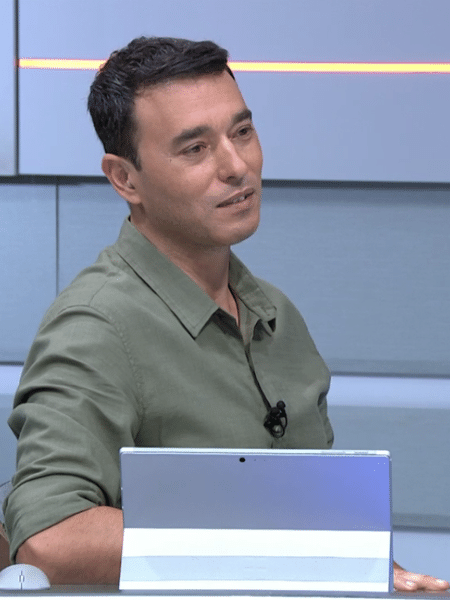 André Rizek critica saída de bol com goleiro após falha de Hugo, do Fla - Reprodução/SporTV