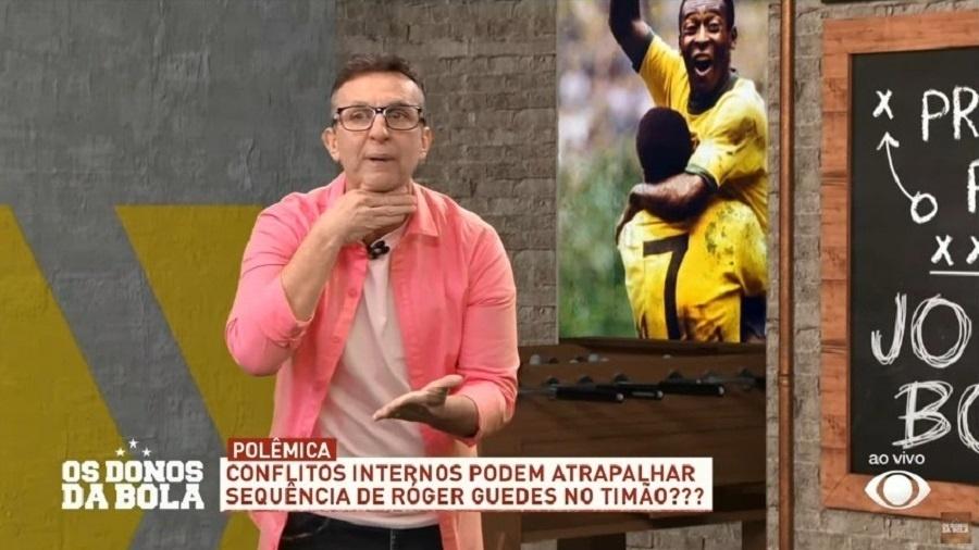 Neto pediu para o Corinthians "matar a cobra" quando se referiu ao atacante Roger Guedes - Reprodução