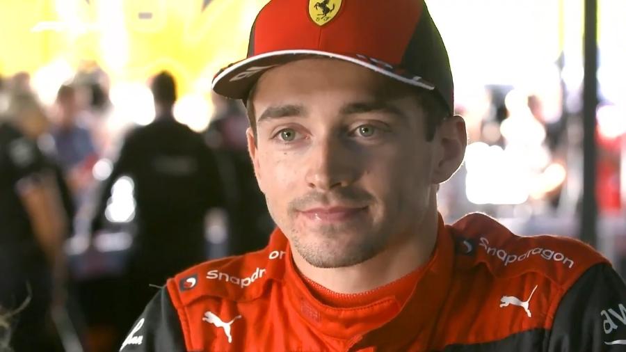 Charles Leclerc em entrevista após conquistar o segundo lugar na corrida de classificação do GP da Áustria - Reprodução/F1TV