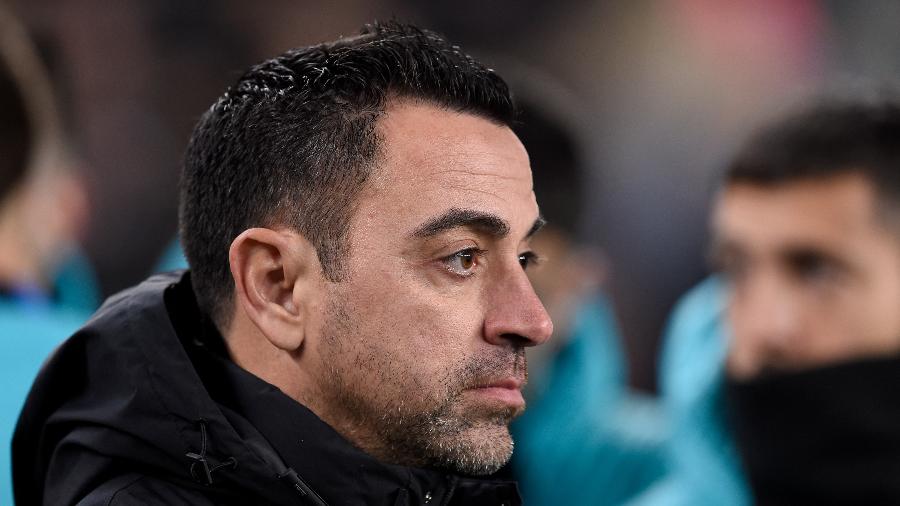 Xavi, técnico do Barcelona, durante a partida contra o Getafe - Josep Lago/AFP