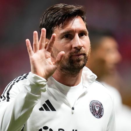 Messi durante jogo entre Inter Miami e Porto no Mundial