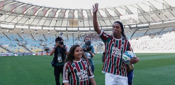 Ronaldinho Gaúcho durante sua passagem pelo Fluminense - Divulgação/Staff/Maracanã - Divulgação/Staff/Maracanã
