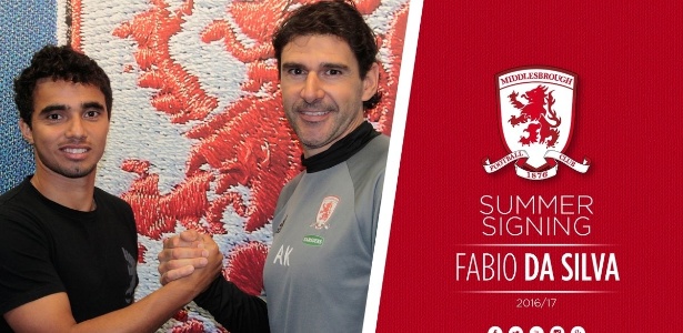 Fabio assina por dois com o Middlesbrough  - Reprodução/Twitter
