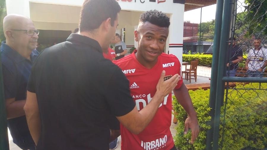 Volante do Tricolor retornou ao CT da Barra Funda após defender a seleção sub-20 - Bruno Grossi/UOL Esporte