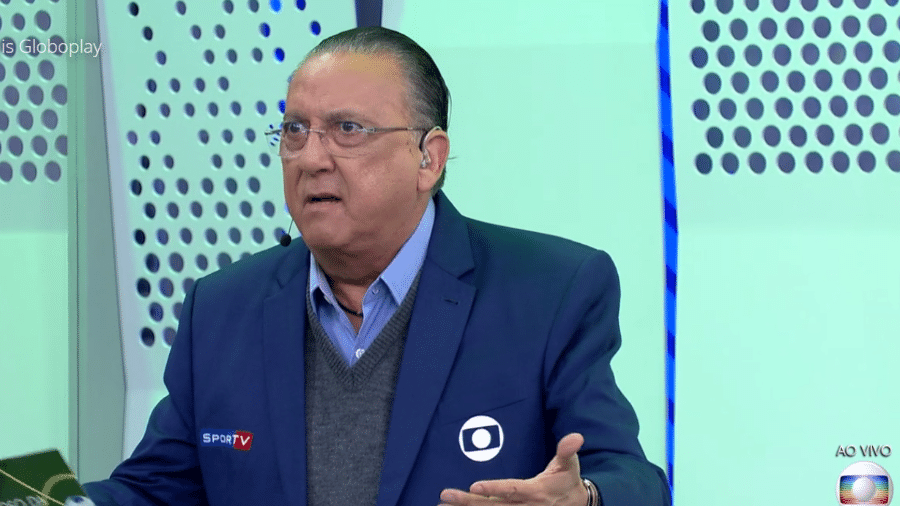 Galvão Bueno em transmissão de Brasil x Colômbia - Reprodução/TV Globo