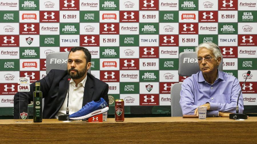Mario Bittencourt e Celso Barros tiveram telefones vazados  - Lucas Merçon/Fluminense FC