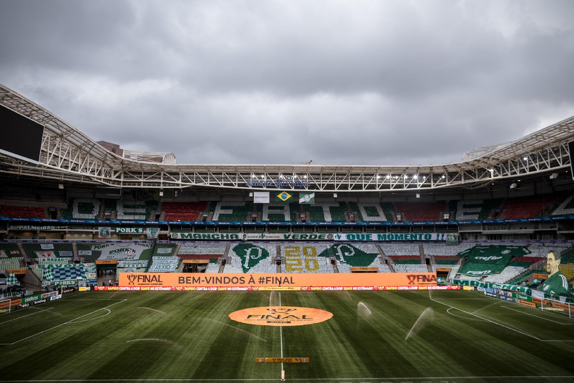 Allianz Parque decorado para receber a finalíssima da Copa do Brasil entre Palmeiras e Grêmio - Ettore Chiereguini/AGIF