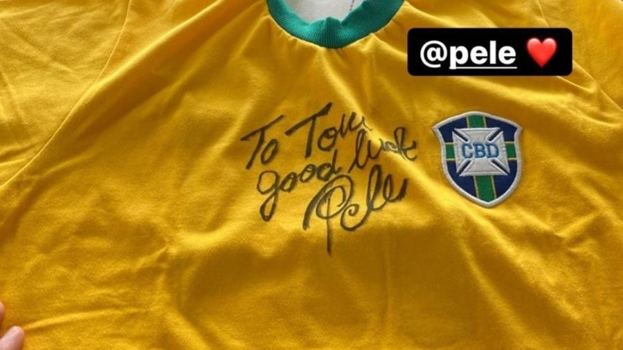 Tom Brady ganha camisa autografada de Pelé - Reprodução/Instagram