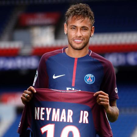 Neymar na apresentação no PSG em 2017