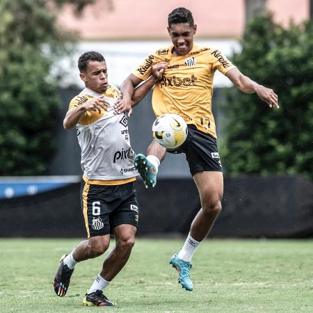 Sandry e Vinicius Balieiro, do Santos - Ivan Storti/Santos FC