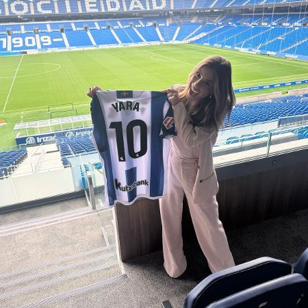 Yara Fantoni visita a convite da La Liga Yara Fantoni visita a convite da La Liga