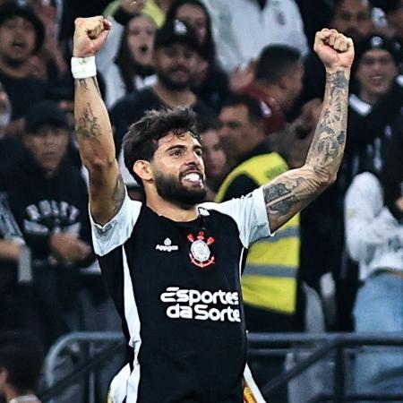 Yuri Alberto comemora gol do Corinthians sobre o Novorizontino em jogo da Copa do Brasil