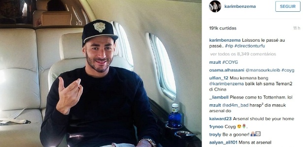 Benzema escreveu em sua conta no Instagram: "Vamos deixar o passado no passado" - Reprodução/Instagram