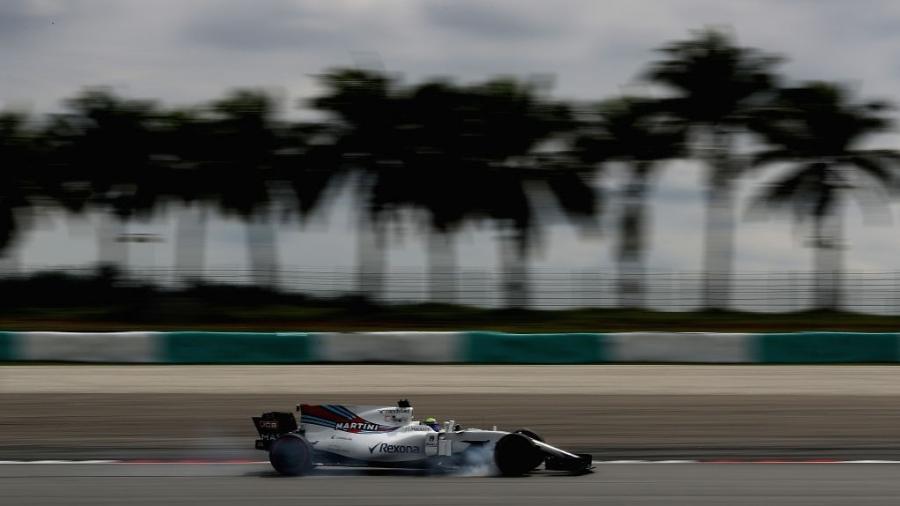 Felipe Massa, da Williams, durante treinos livres na Malásia - Clive Mason/Getty Images