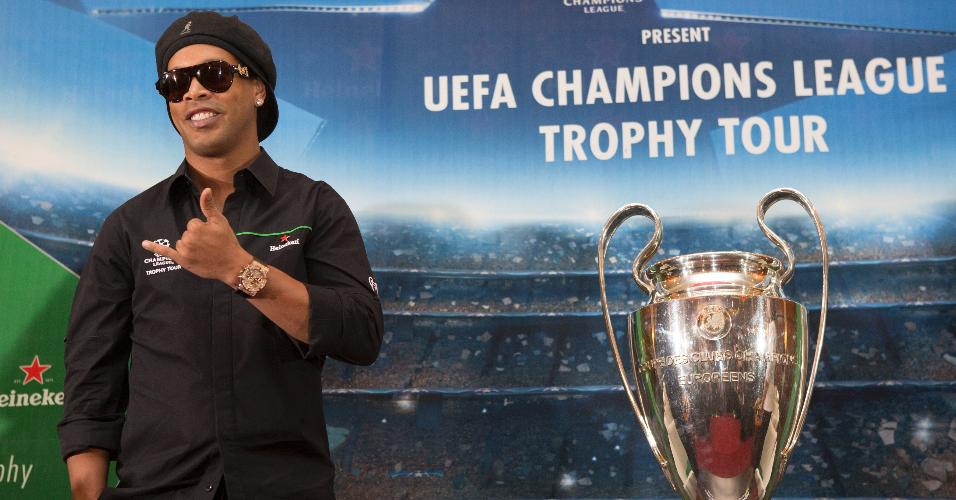Ronaldinho Gaúcho em evento da Champions 