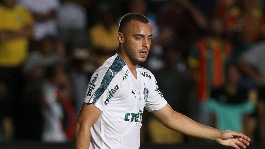 Arthur Cabral durante jogo contra o Sampaio Corrêa - César Greco/Palmeiras