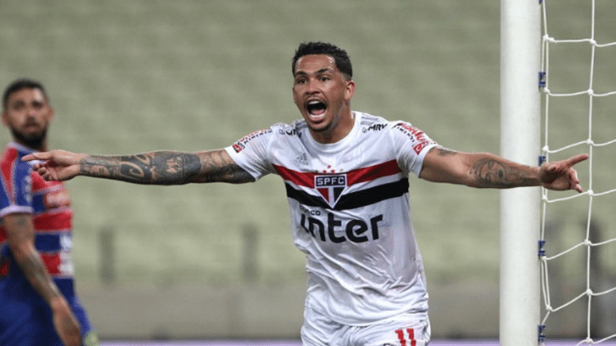 Luciano, atacante do São Paulo, deve permanecer como titular diante do Lanús - Rubens Chiri / saopaulofc.net