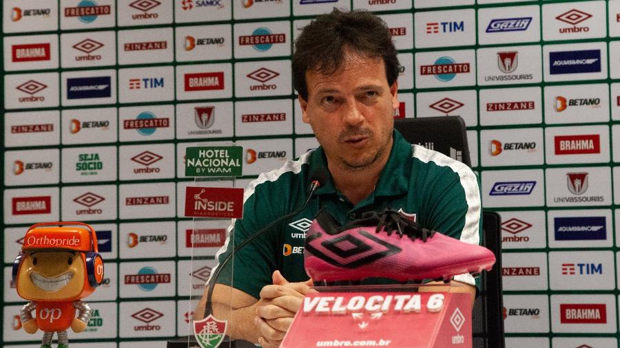 Fernando Diniz, técnico do Fluminense, em coletiva após empate com o Palmeiras - MARCELO GONÇALVES / FLUMINENSE FC