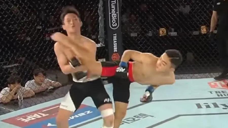 Tae Hoon Kim e Joon Gun Cho no Angel"s Fighting Championship em Ilsan, Coreia do Sul - Reprodução/AFC via YouTube