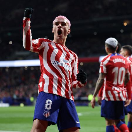 Griezmann celebra gol contra o Valladolid - Pierre-Philippe Marcou / AFP