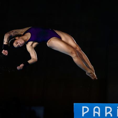 Ingrid Oliveira durante a disputa dos saltos ornamentais nas Olimpíadas de Paris