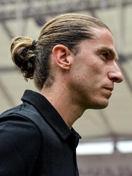 Filipe Luís, técnico do Flamengo, durante jogo contra o Atlético-MG