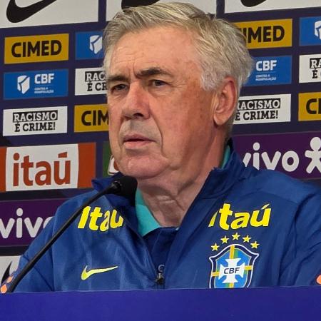 Carlo Ancelotti, treinador da seleção brasileira, dá entrevista na Neo Química Arena - Danilo Lavieri/UOL Esporte