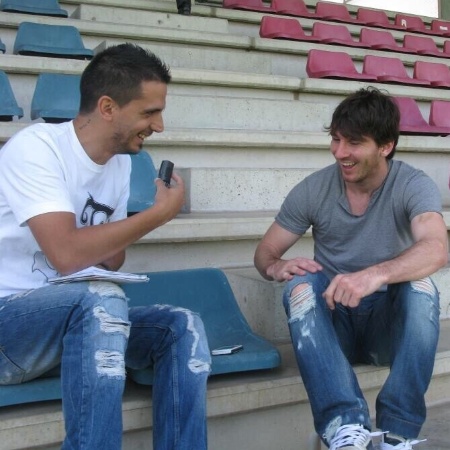 "Topo" López entrevista o amigo Lionel Messi, que se comoveu com a morte - Arquivo Pessoal