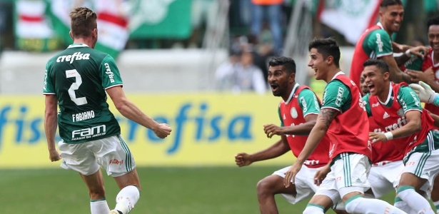 Fabiano Palmeiras comemoração gol título - Cesar Greco/Ag. Palmeiras - Cesar Greco/Ag. Palmeiras