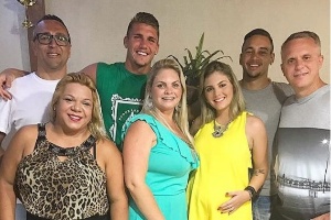 Alexandre, Lilian, Lyanco, Carla, Lyarah, Maycon e Marcelo em 2016 - Reprodução/Instagram - Reprodução/Instagram