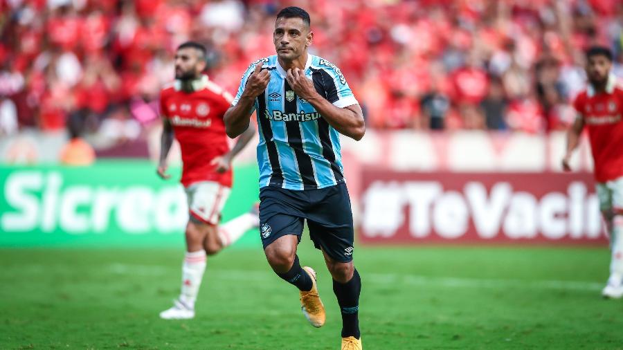 Diego Souza tem a confiança de Roger Machado para ser artilheiro novamente - Lucas Uebel/Grêmio FBPA