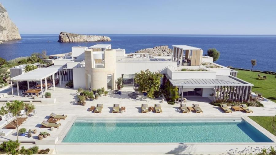 Vista aérea da mansão em que Messi está hospedado em Ibiza, na Espanha - Divulgação/MyPrivateVillas