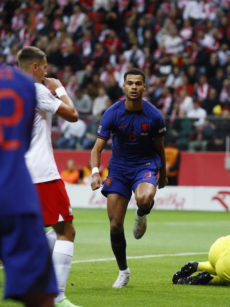 Gakpo abriu o placar para a Holanda sobre a Polônia em jogo da Liga das Nações - ANP via Getty Images