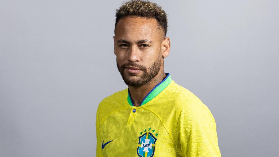 Neymar em ensaio fotográfico da seleção brasileira antes da Copa do Mundo do Qatar - Ryan Pierse - FIFA/FIFA via Getty Images