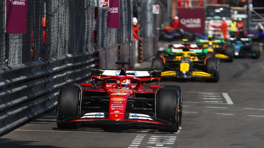 Charles Leclerc durante o GP de Mônaco de Fórmula 1