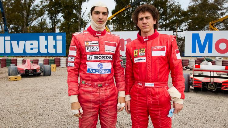 Matt Mella como Alain Prost e Gabriel Leone como Ayrton Senna em série da Netflix