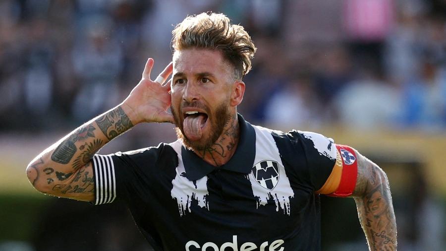 Sergio Ramos, do Monterrey, celebra gol sobre a Inter de Milão em confronto do Mundial Sergio Ramos, do Monterrey, celebra gol sobre a Inter de Milão em confronto do Mundial