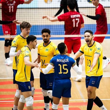 Brasil vence o Japão pela Liga das Nações masculina Brasil vence o Japão pela Liga das Nações masculina