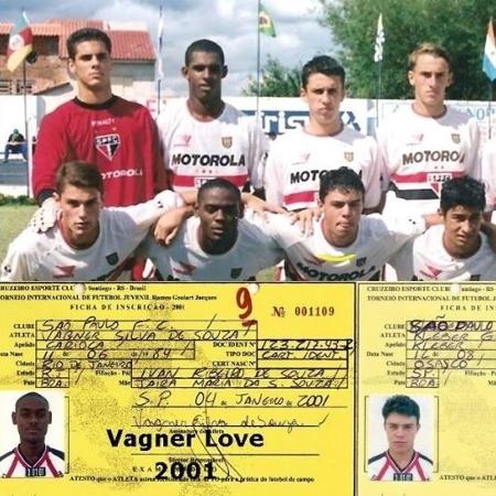 Vagner Love passou pelas categorias de base do São Paulo entre 2000 e 2001 - Reprodução