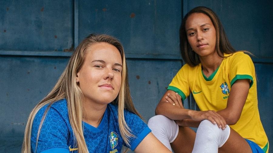 Escuda da nova camisa da seleção brasileira feminina abandona estrelas - Reprodução/Twitter