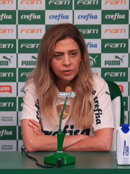 Leila Pereira concede entrevista coletiva como presidente do Palmeiras - Reprodução/YouTube