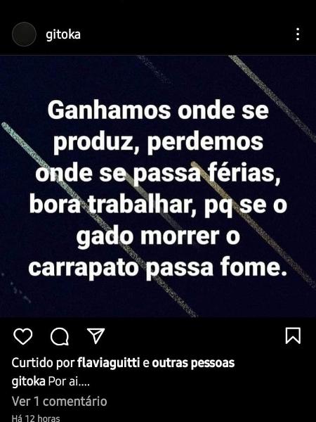 Post da diretora do Flamengo Angela Machado - Reprodução Instagram