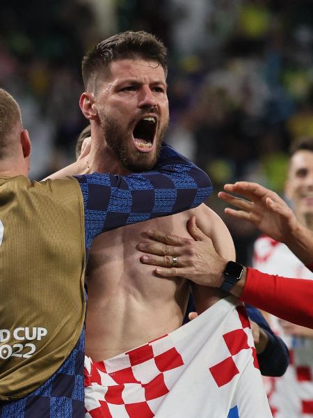 Bruno Petkovic, do Dínamo de Zagreb, foi um dos heróis da Croácia contra o Brasil - JACK GUEZ / AFP