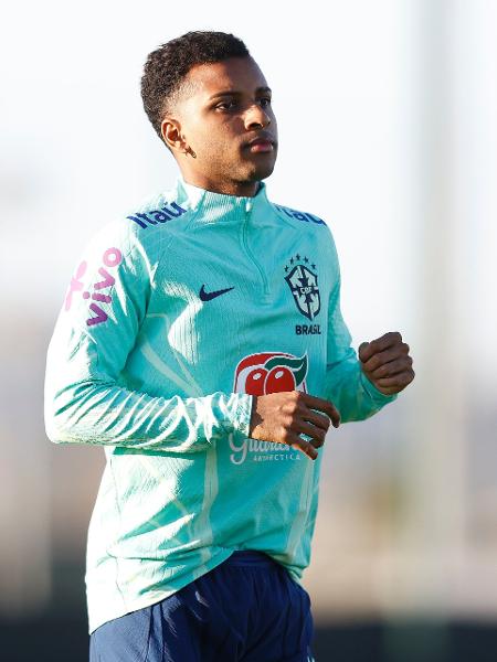 Rodrygo no treino da seleção no Marrocos - Rafael Ribeiro/CBF