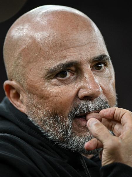 Jorge Sampaoli, técnico do Flamengo, durante partida contra o Fluminense pela Copa do Brasil - ALEXANDRE NETO/PHOTOPRESS/ESTADÃO CONTEÚDO