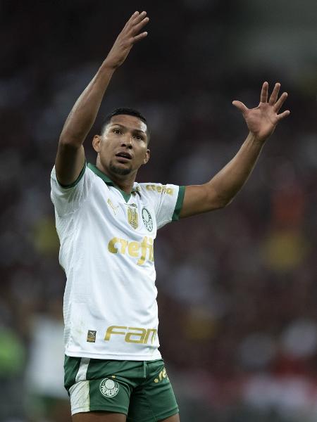 Rony, do Palmeiras, durante partida contra o Flamengo pelo Brasileirão